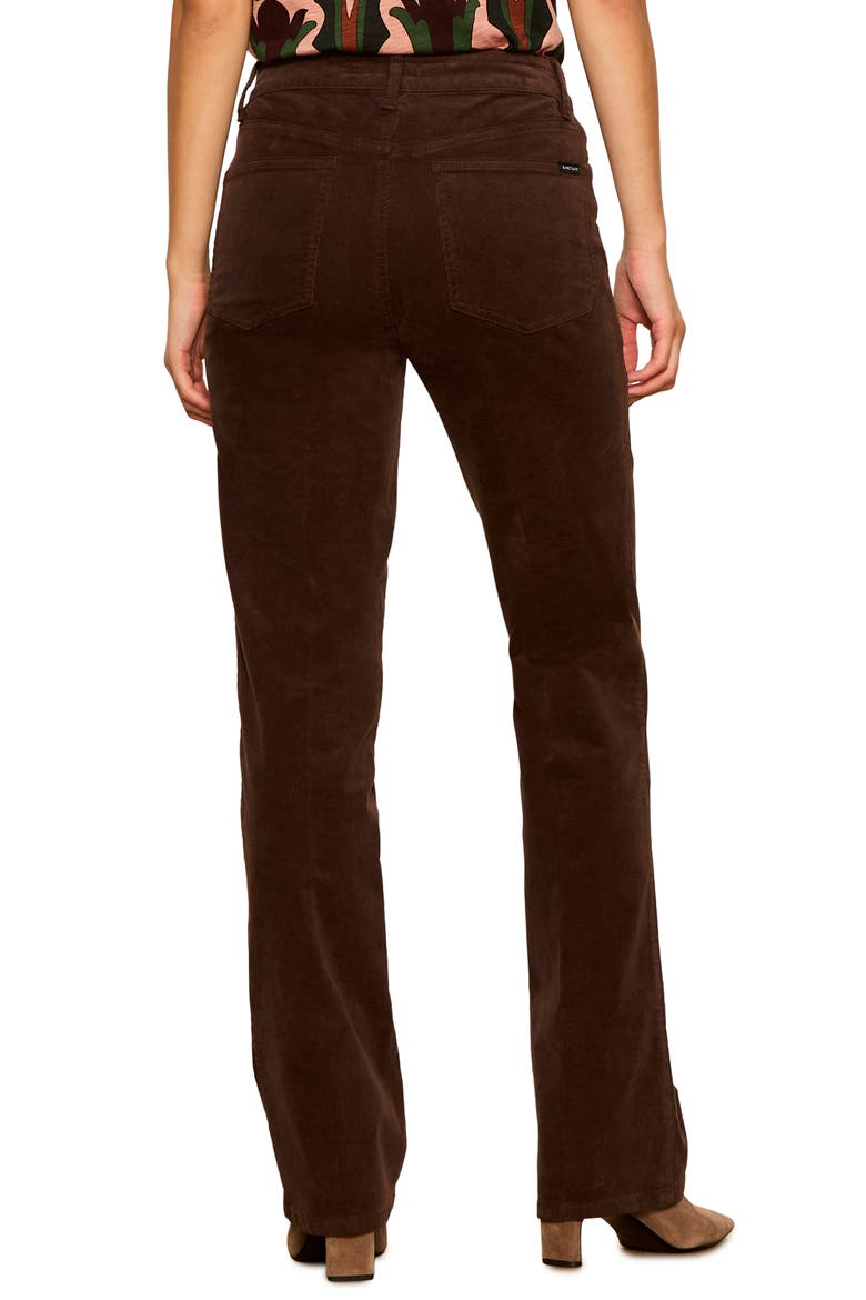Play Date High Waist Stretch Cotton Corduroy Bootcut Pants, Alternate, color, ESPRESSO BROWN MARTINI