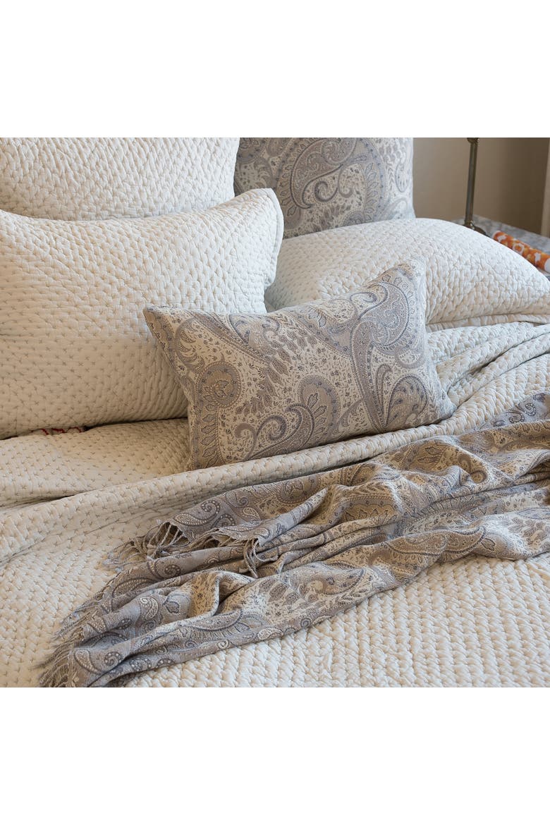 Mila Alabaster King Pillow Sham, Alternate, color, White