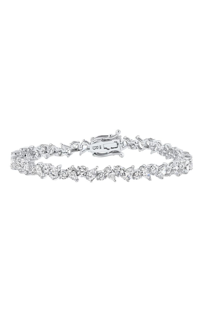 Bliss Diamond 8Ct Pear & Round Diamond Tennis Bracelet 14k Gold 7" Lab Grown, Alternate, color, 
