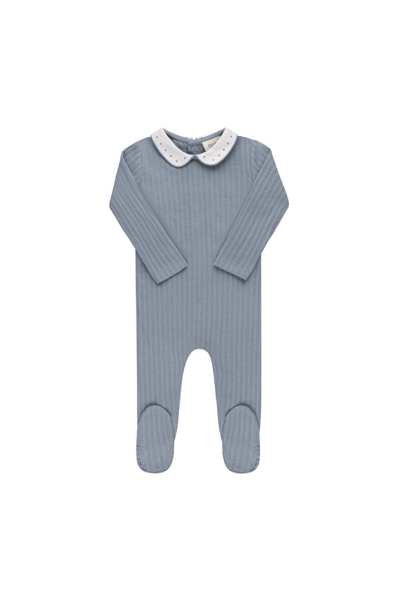 Looms Wave Collection - Pin Dot Collar Footie, Main, color, Blue Pin Dot
