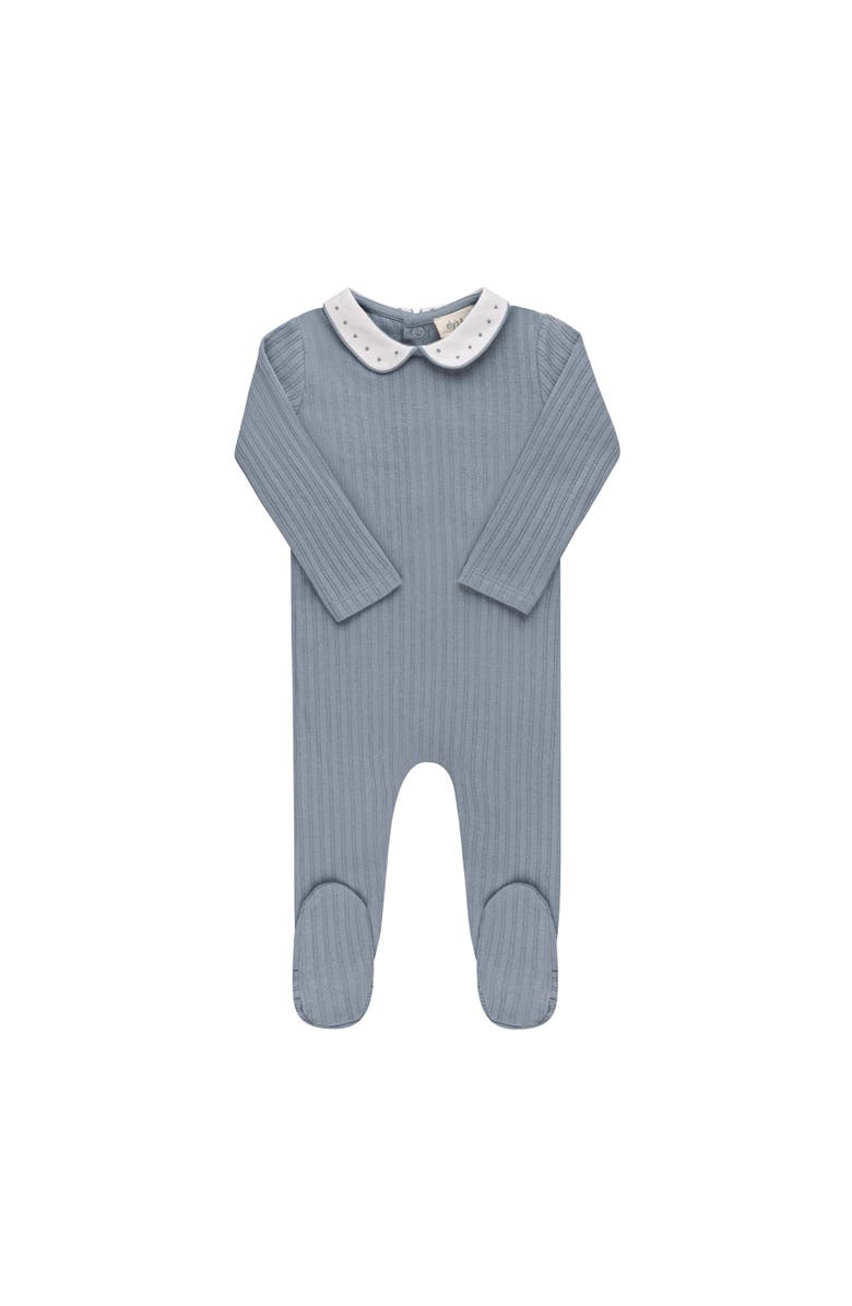 Ely's & Co. Looms Wave Collection - Pin Dot Collar Footie, Main, color, Blue Pin Dot