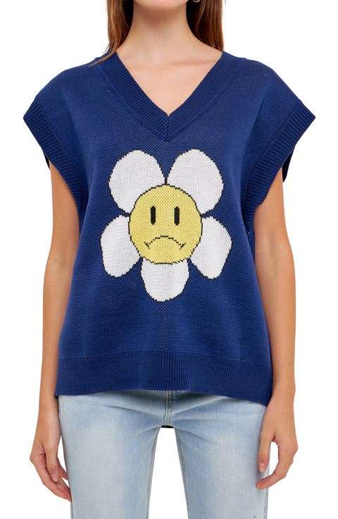 Daisy Jacquard Sweater Vest
