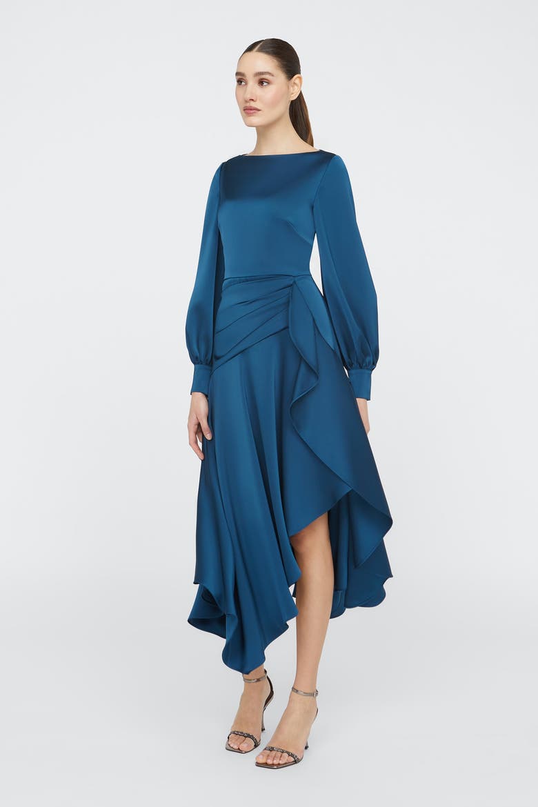 Florence Handkerchief Dress, Alternate, color, Poseidon