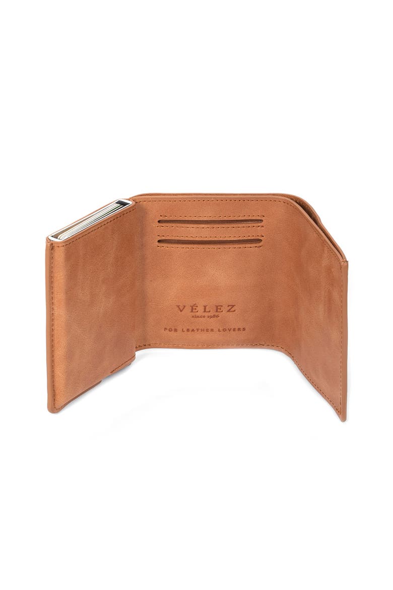 Garry Tech Leather Card Holder, Alternate, color, Brown