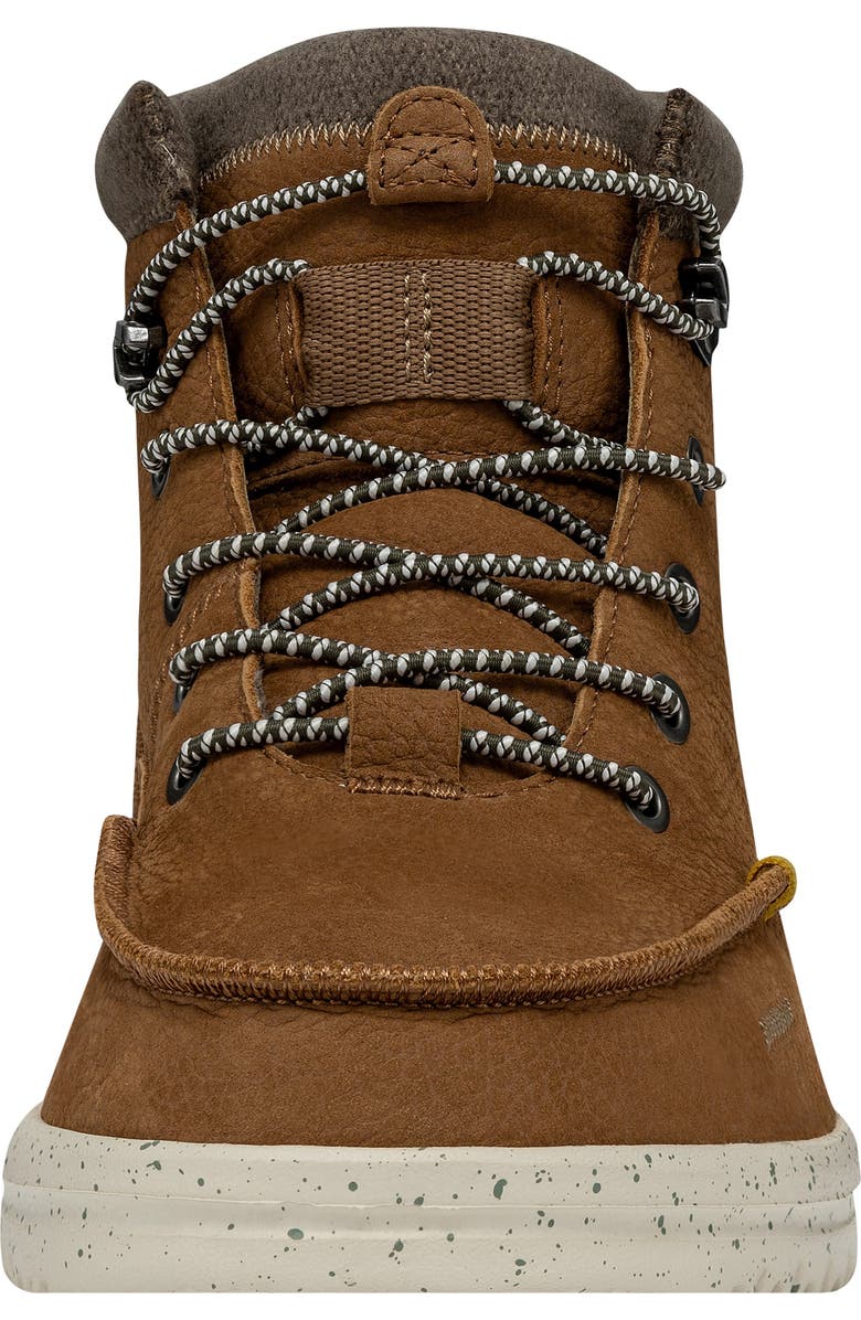 Hey Dude Bradley Water Repellent Leather Boot, Alternate, color, Cognac