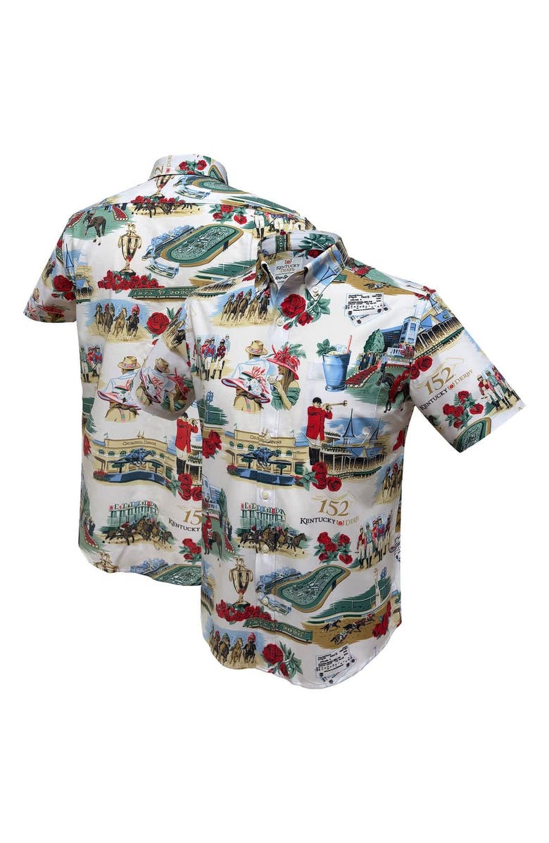 Reyn Spooner Men's Reyn Spooner  White 152nd Kentucky Derby Button-Down Shirt, Main, color, White