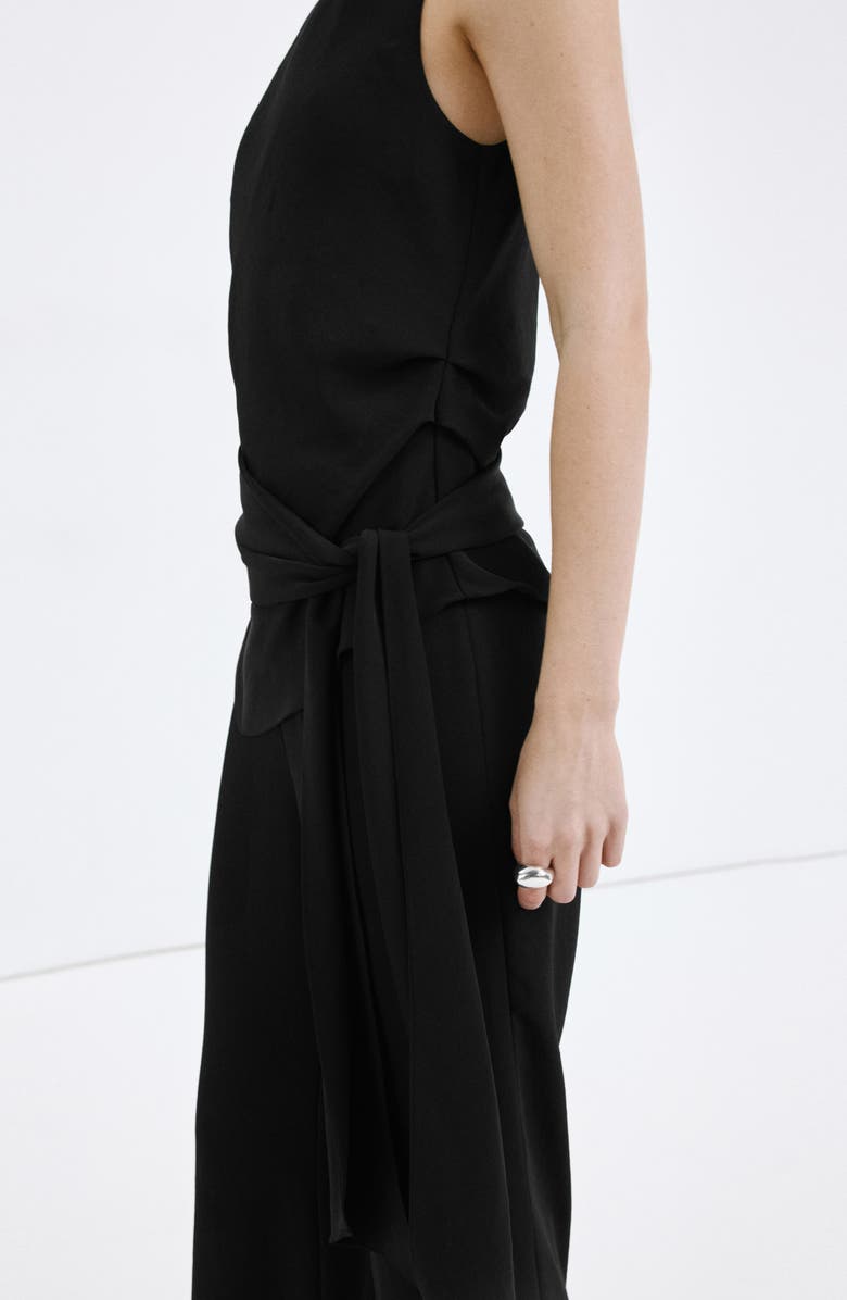 MANGO Sleeveless Asymmetric Jumpsuit, Alternate, color, 
