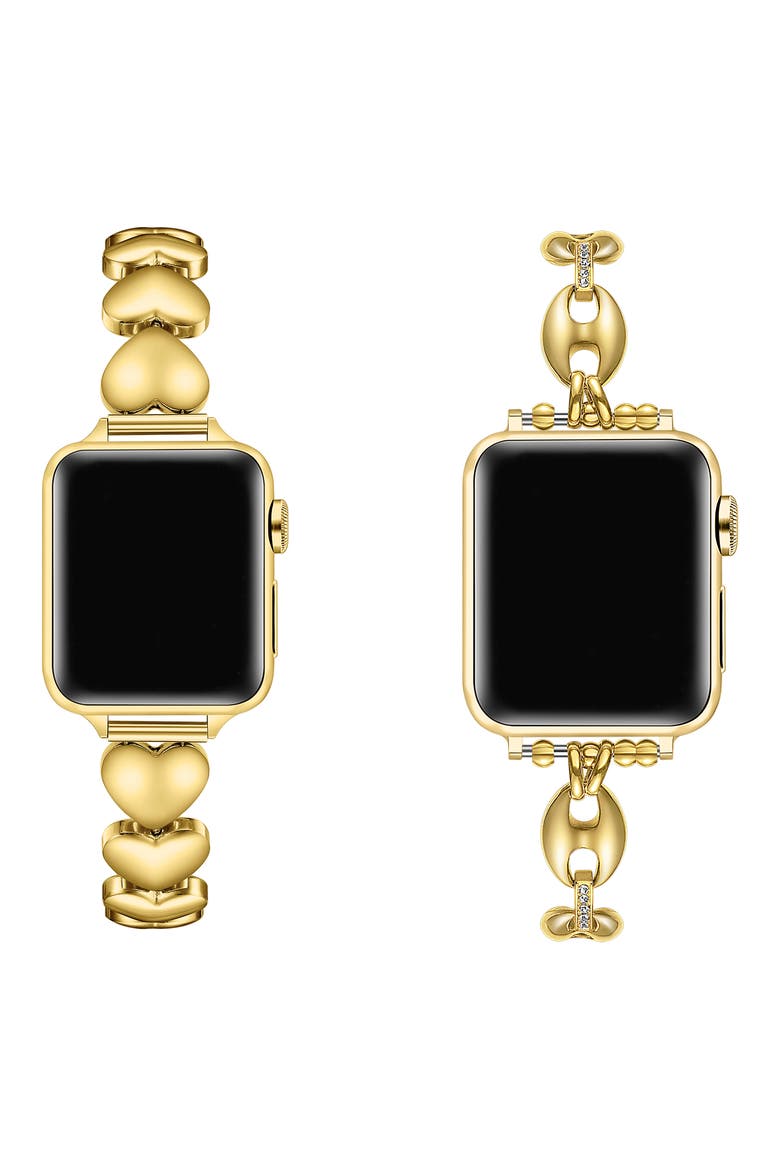 Poppy Aphrodite 2-Pack Apple Watch® Watchbands, Alternate, color, GOLD