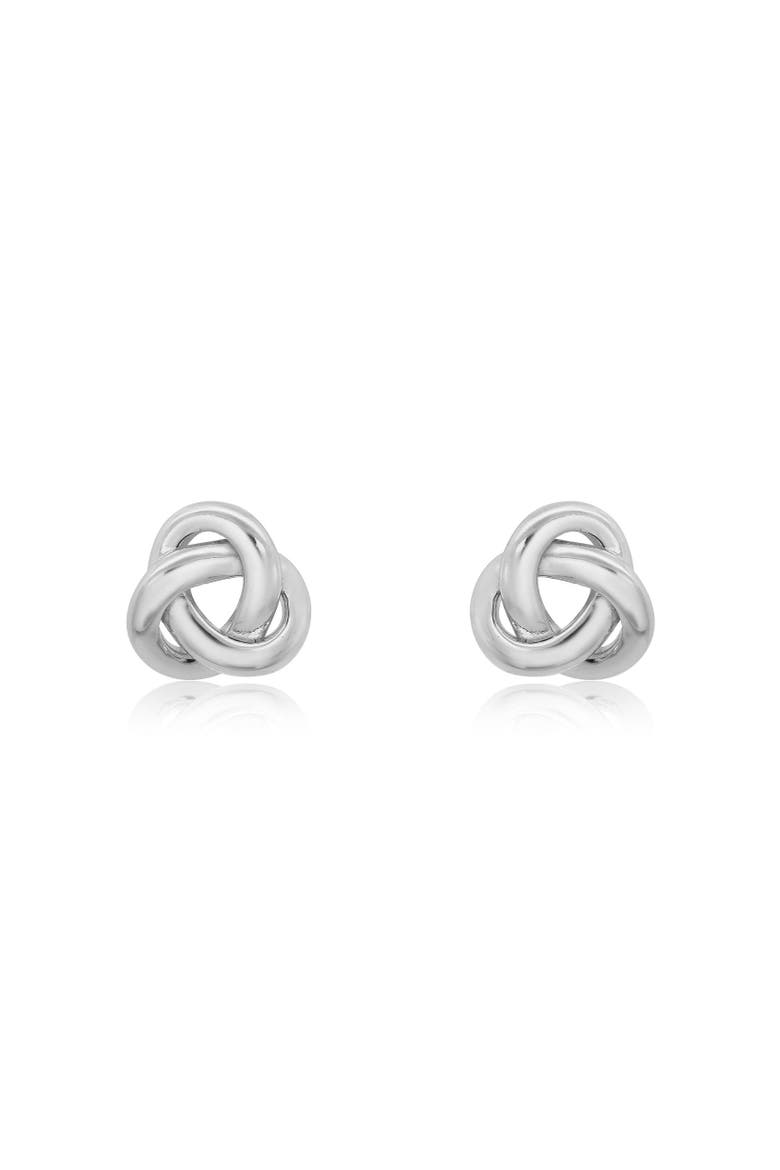 Classic Love Knot Stud Earrings, Alternate, color, Sterling Silver