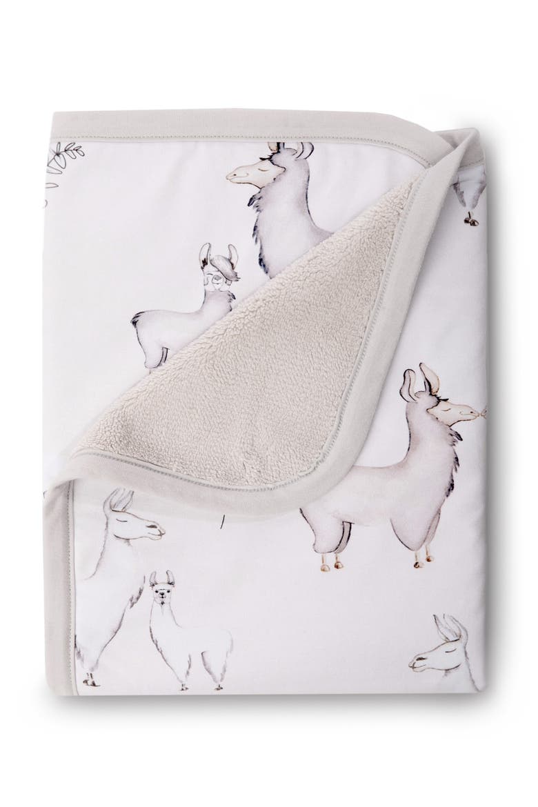 Jersey Cuddle Blanket, Main, color, LLAMA