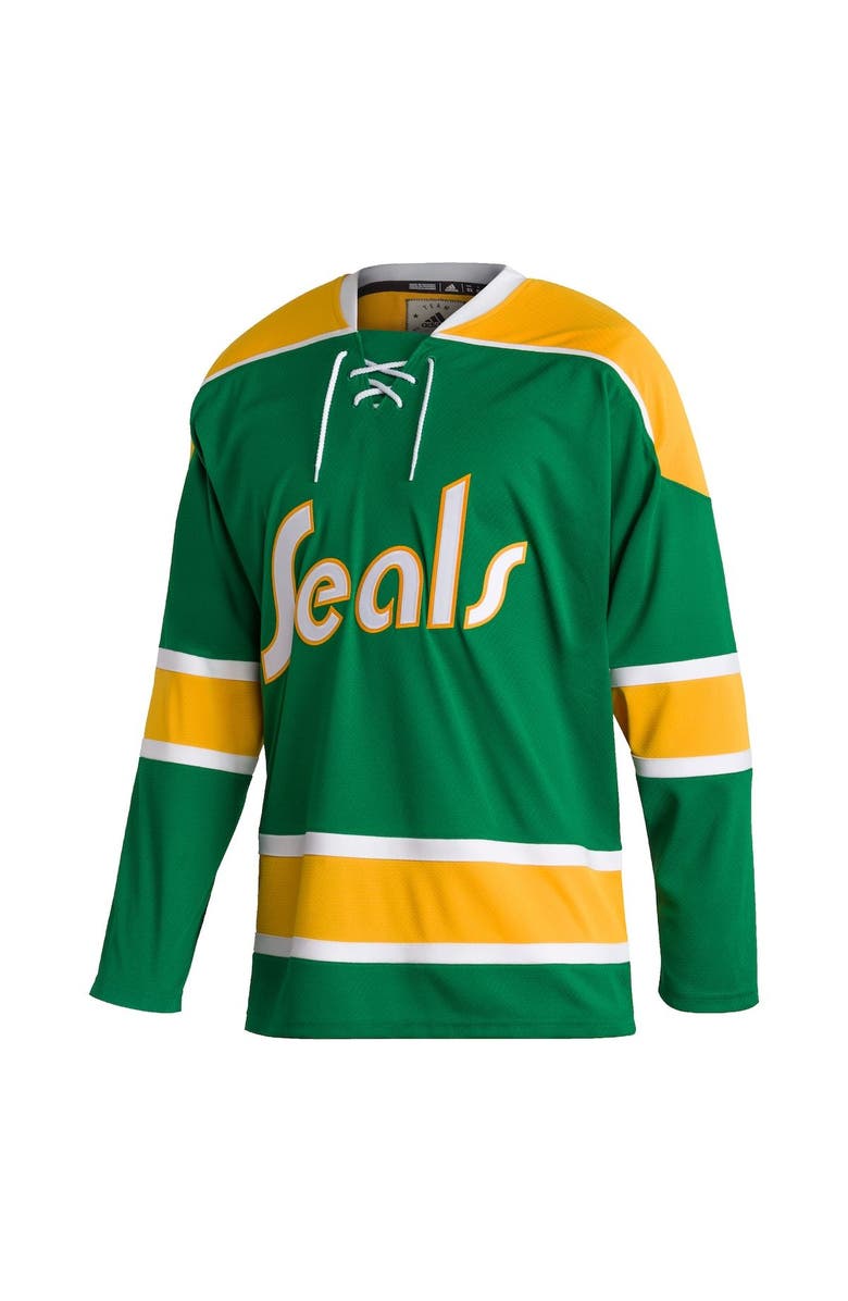 adidas Men's adidas Green California Golden Seals Team Classics Authentic Blank Jersey, Alternate, color, 
