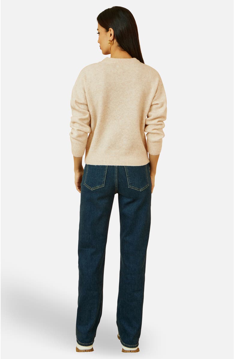 Yumi Relaxed Knitted Sequin Sweater, Alternate, color, Oatmeal