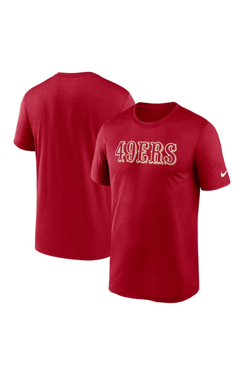 Nike Men's Nike Scarlet San Francisco 49ers Primetime Legend Wordmark Performance T-Shirt, Main, color, Scarlet