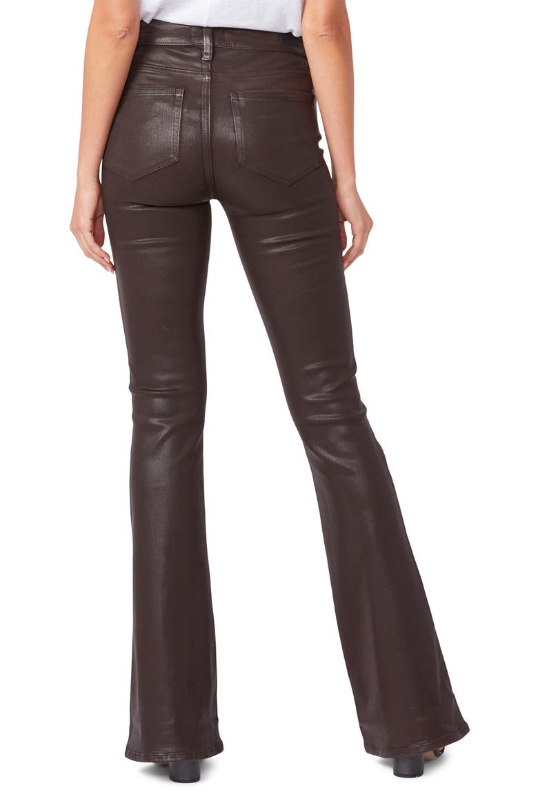 Lou Lou Exposed Button High Waist Flare Jeans, Alternate, color, CHICORY LUXE COATING