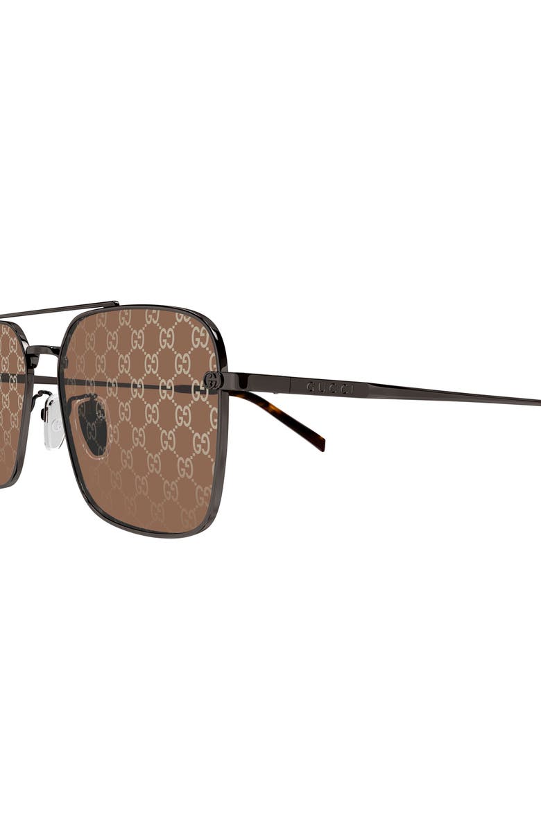 Gucci 58mm Square Sunglasses, Alternate, color, Grey