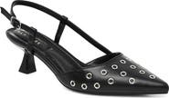 Nicole Miller Grommet Pointed Toe Slingback Pump