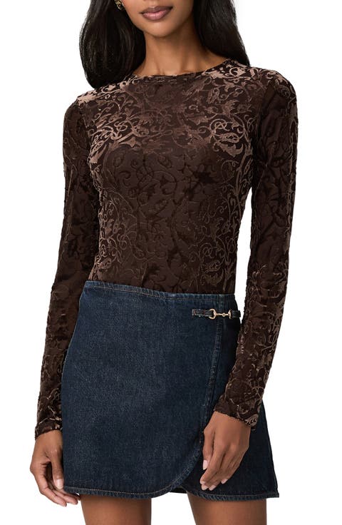 Chelle Burnout Velvet Top
