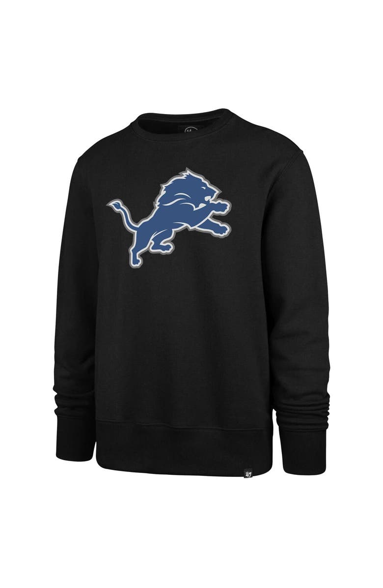 '47 Men's '47 Black Detroit Lions Imprint Headline Pullover Sweatshirt, Alternate, color, 