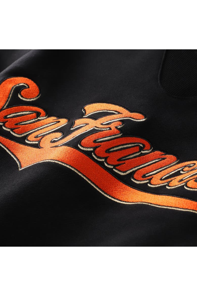 Women's Terez  Black San Francisco Giants Cloud Embossed Sweatshirt, Alternate, color, Black