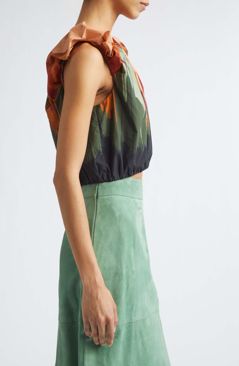 Ulla Johnson Gracie Cotton Crop Top, Alternate, color, Agate
