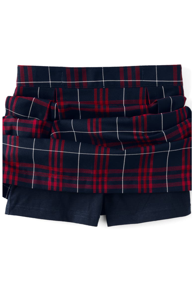 School Uniform Girls Plaid Skort Top of Knee, Alternate, color, Classic Navy Large Plaid