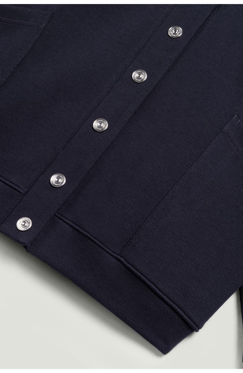 Nocturne Button-Up Fleece Sweatshirt, Alternate, color, Navy Blue