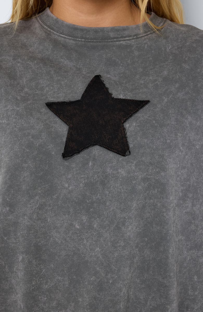 Noisy may Robin Star Appliqué Cotton Sweatshirt, Alternate, color,