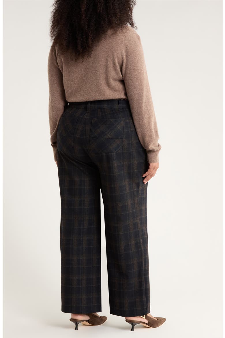 Skyrise Flat Front Wide Leg Pants, Alternate, color, ULTRA NAVY MULTI