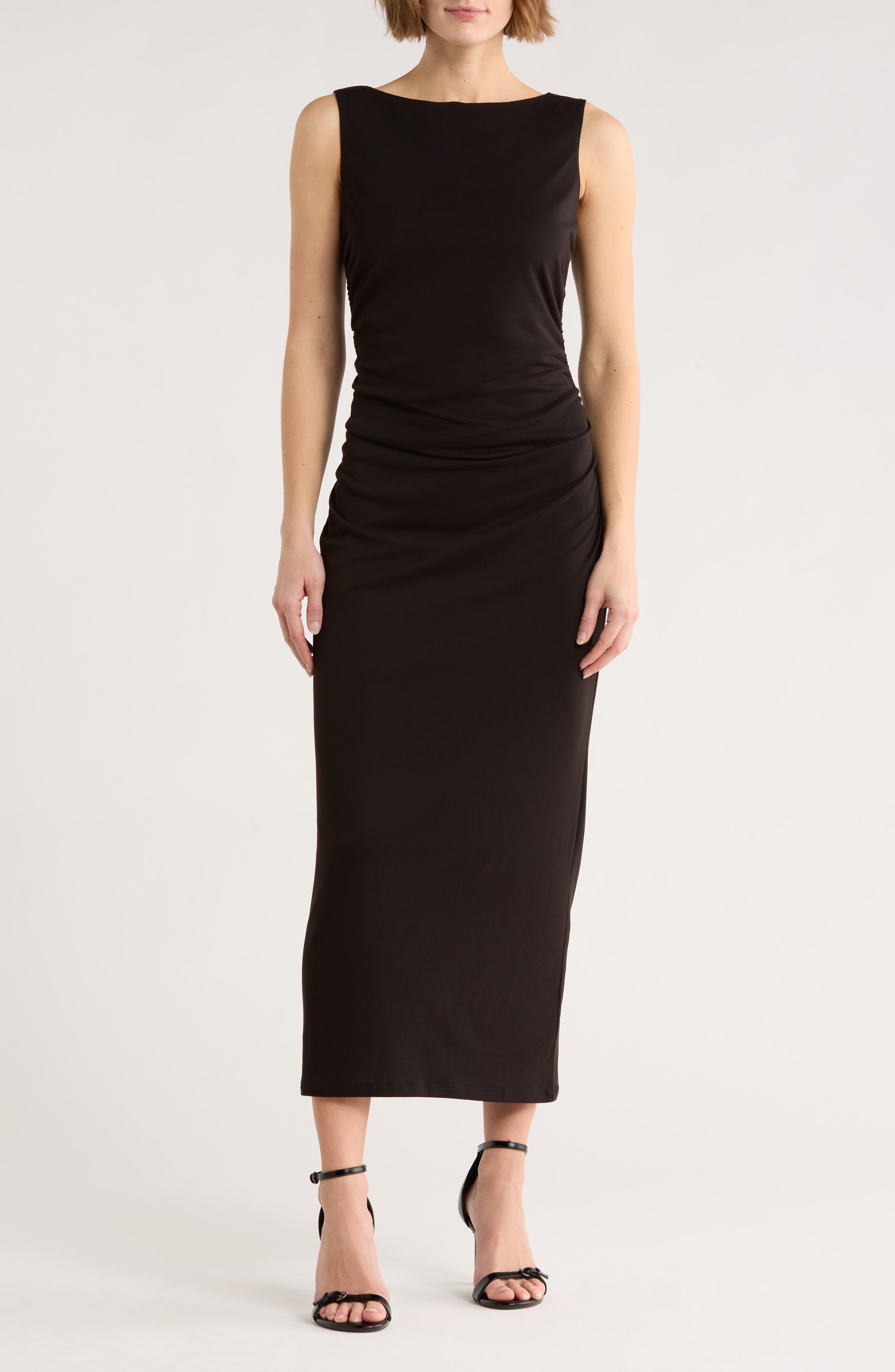 WAYF Ruched Sleeveless Dress