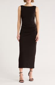WAYF Ruched Sleeveless Dress