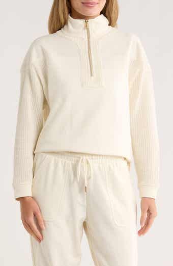 Nanette Lepore Play Seamed Quarter Zip Pullover