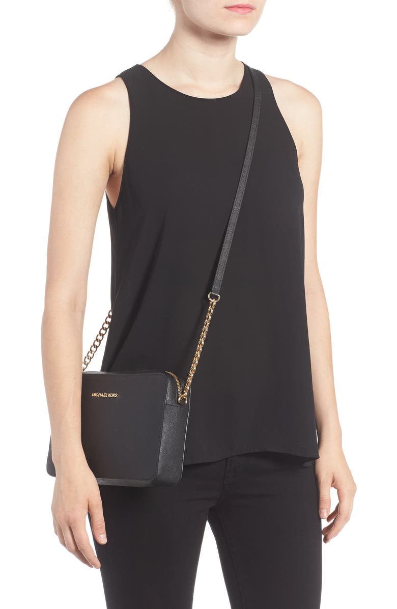 MICHAEL Michael Kors 'Large Jet Set' East/West Saffiano Crossbody Bag, Alternate, color,