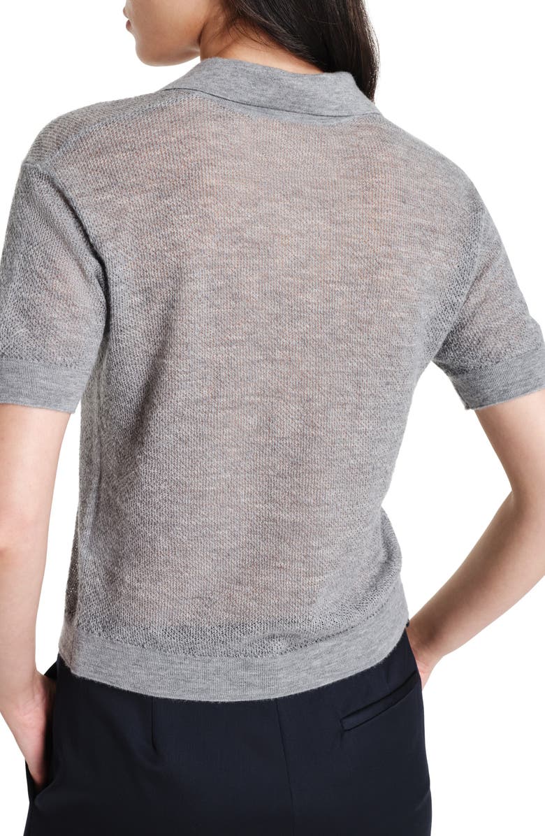 TWP Cashmere Polo Sweater, Alternate, color, Thunder