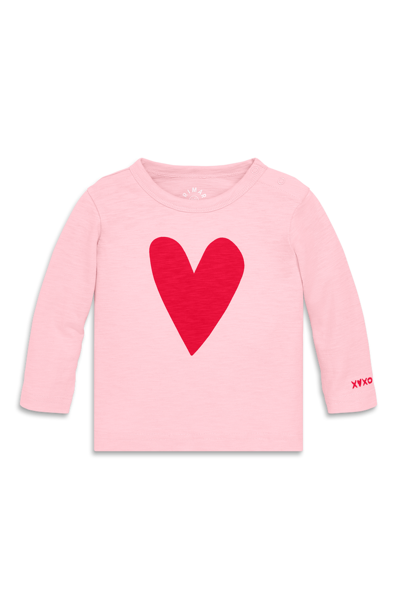 Primary Baby Long Sleeve Heart Tee, Main, color, Blossom Heart