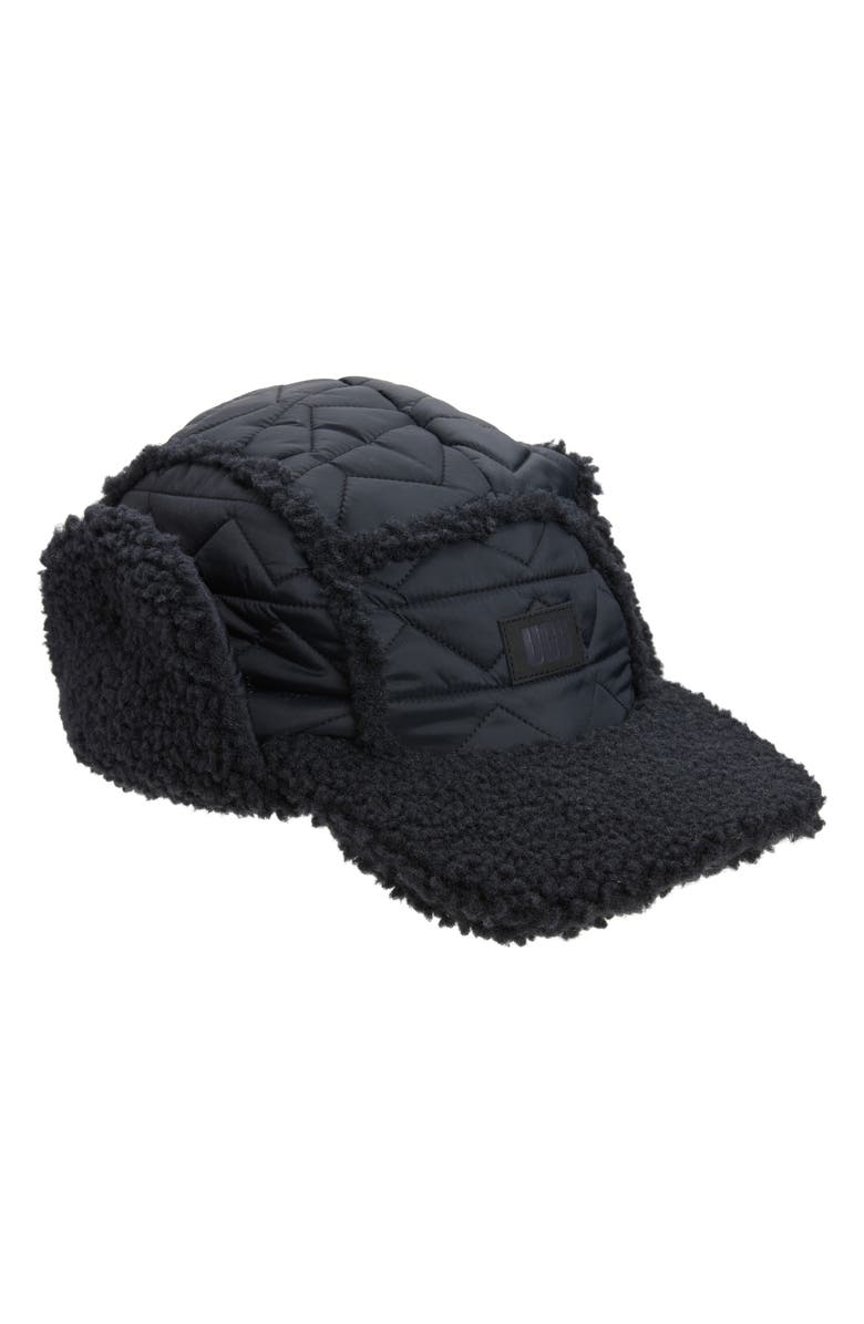 UGG<sup>®</sup> Fluff Faux Shearling Trapper Hat, Main, color,