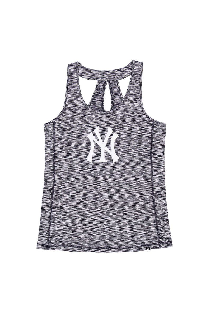 New Era Women's New Era Navy New York Yankees Space Dye Keyhole Back Tank Top, Alternate, color, Navy