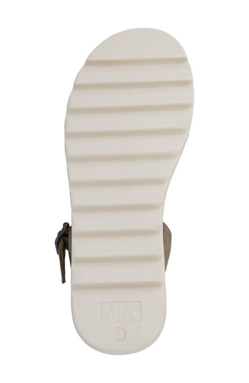 Shop Mia Ophida Ankle Strap Platform Wedge Sandal In Taupe
