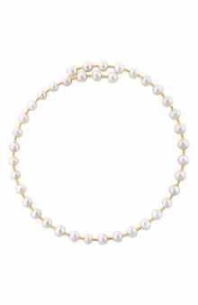 EFFY Gold Plated Sterling Silver & 6.5-7mm Cultured Freshwater Pearl Necklace