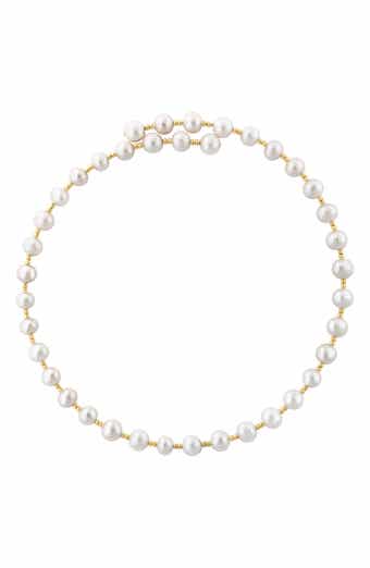 EFFY Gold Plated Sterling Silver & 6.5-7mm Cultured Freshwater Pearl Necklace