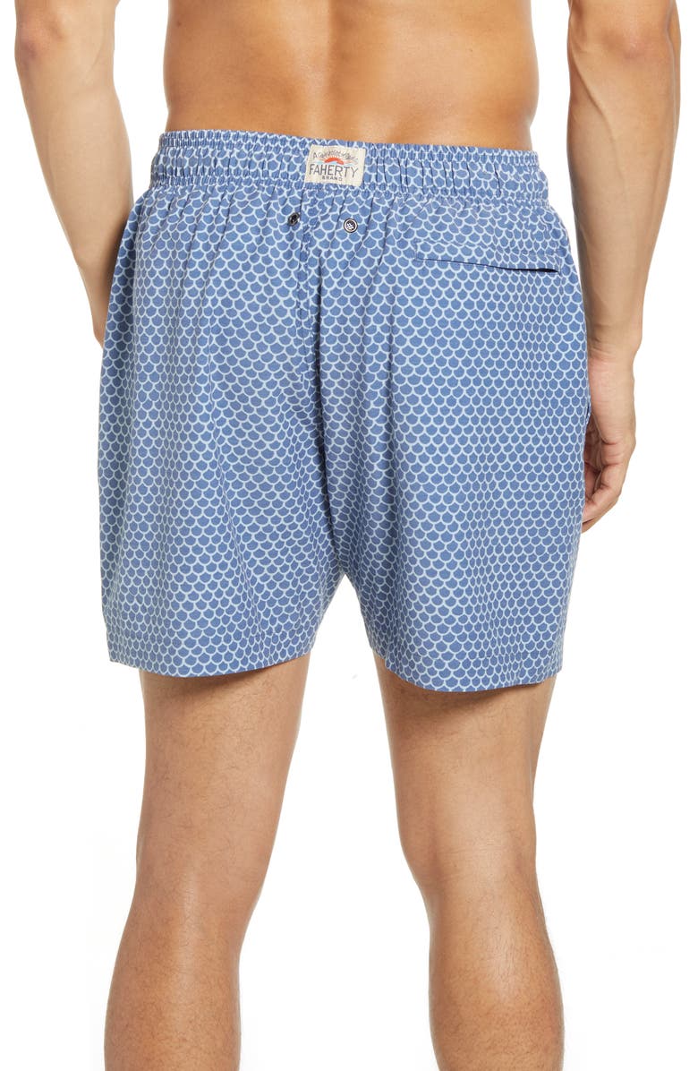 Faherty Beacon Scale Print Swim Trunks, Alternate, color,