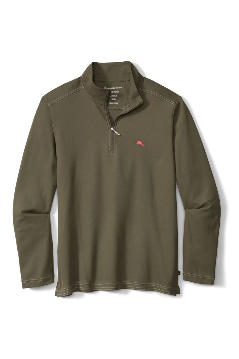 Emfielder 2.0 IslandZone® Quarter Zip Performance Pullover, Main, color, OAKMOSS