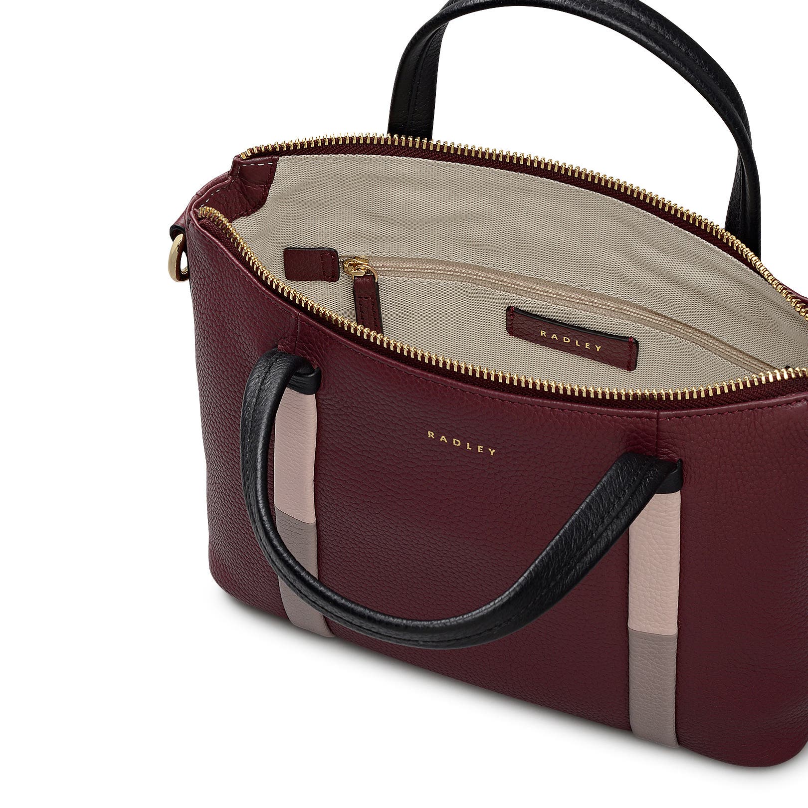 Waterloo Way Small Ziptop Satchel Bag, Alternate, color, Merlot