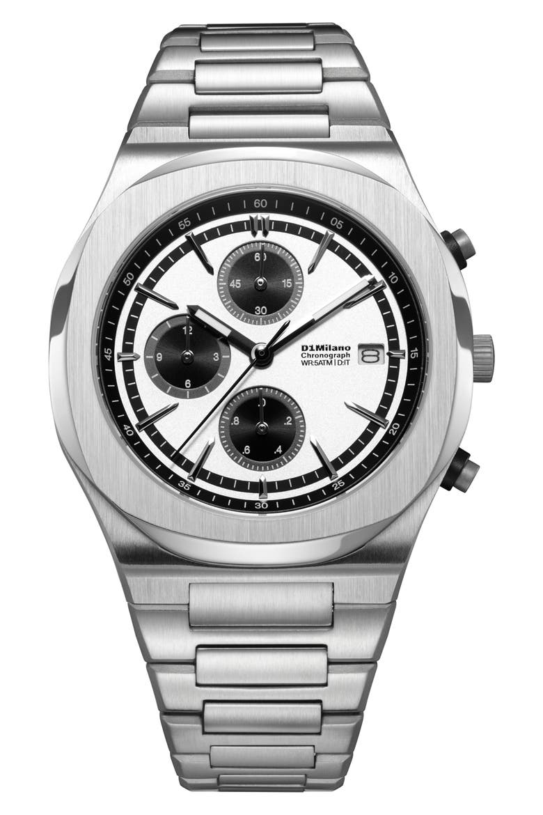 Pulse Chronograph Bracelet Watch, 39mm, Main, color, BLACK