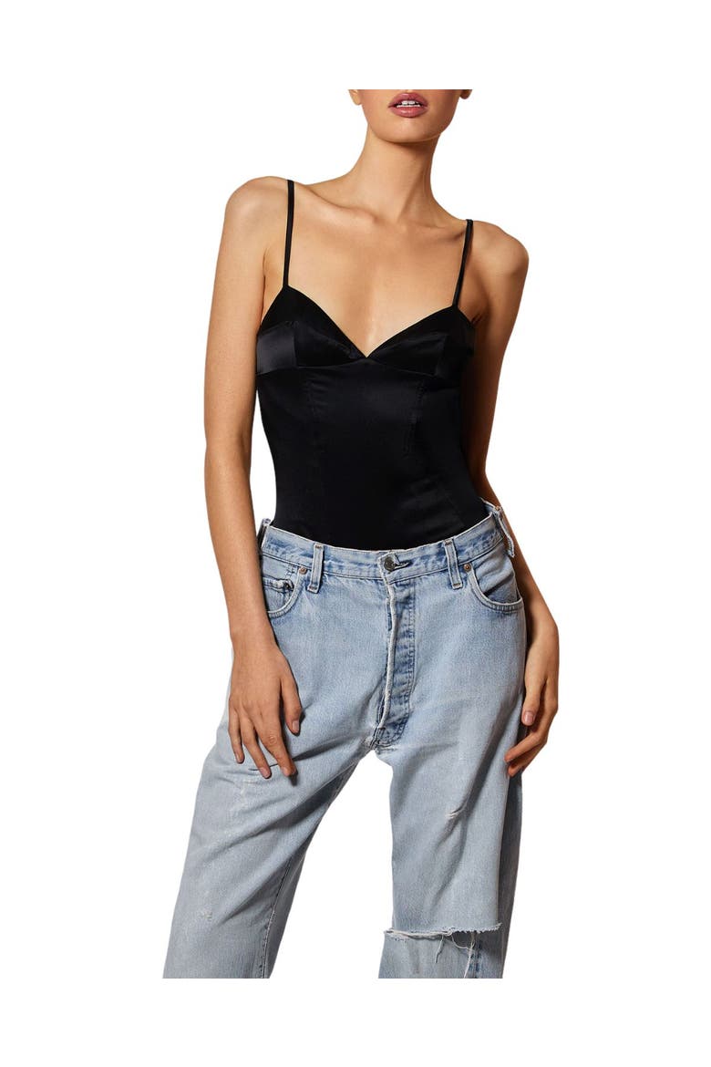 Tous Les Jours Bodysuit, Main, color, BLACK
