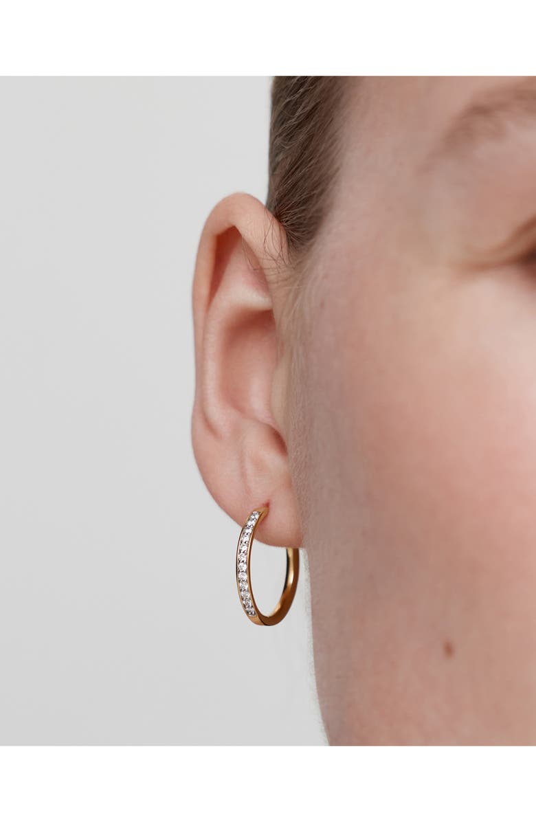 Monica Vinader Essential Lab Grown Diamond Pavé Hoop Earrings, Alternate, color, 18K Gold Vermeil / Diamond