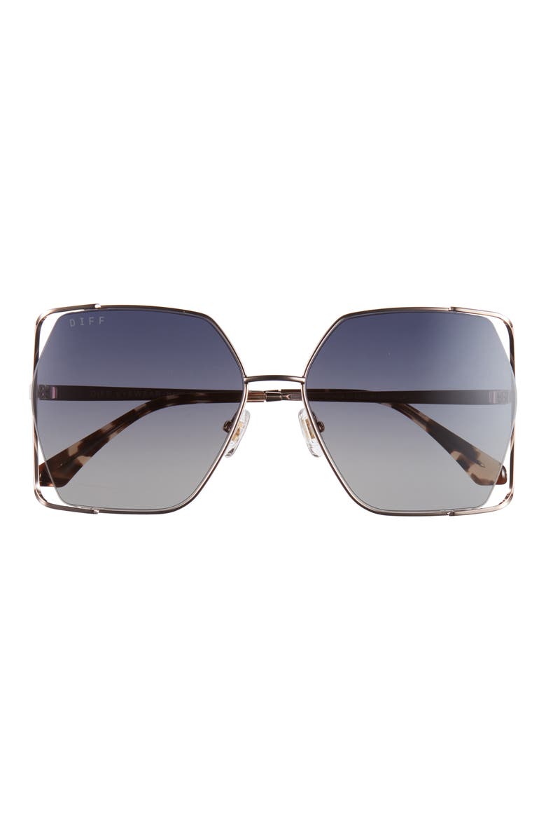 Donna IV Square Sunglasses, Main, color, CHAMPAGNE