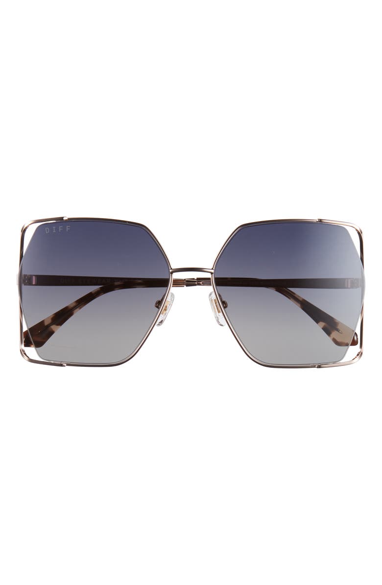 DIFF Donna IV Square Sunglasses, Main, color, Champagne