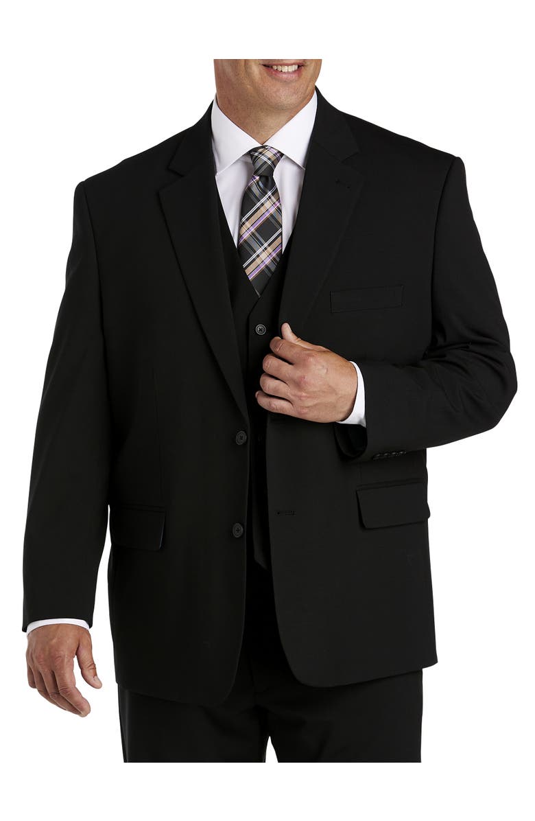 Oak Hill by DXL Big & Tall Perfect Fit Jacket-Relaxer Suit Jacket, Main, color, 