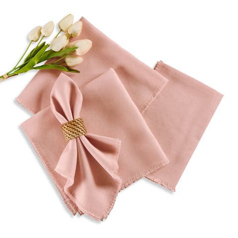 Linen Dinner Napkins - Fringe, 20" x 20"