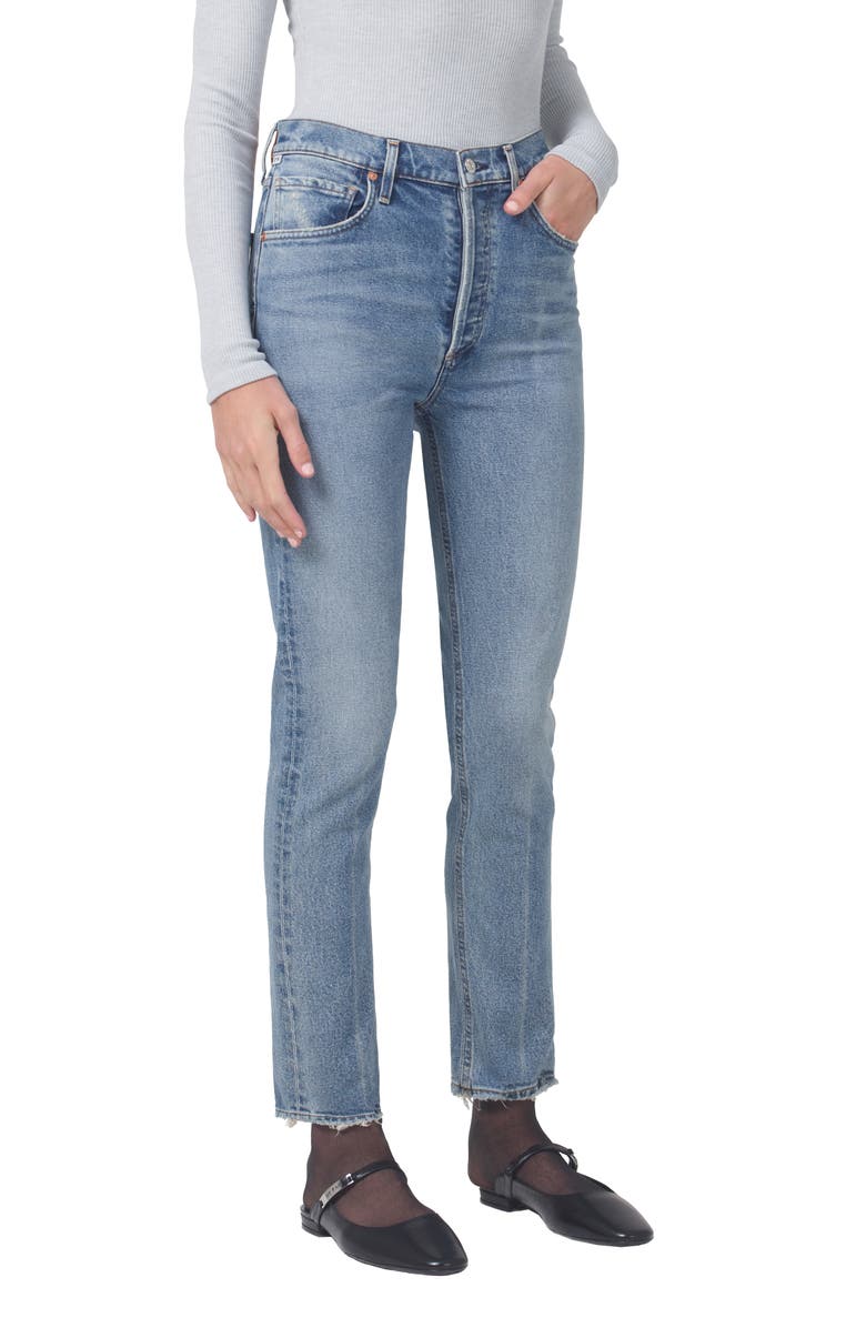 Citizens of Humanity Jolene High Waist Ankle Slim Straight Leg Jeans, Alternate, color, 